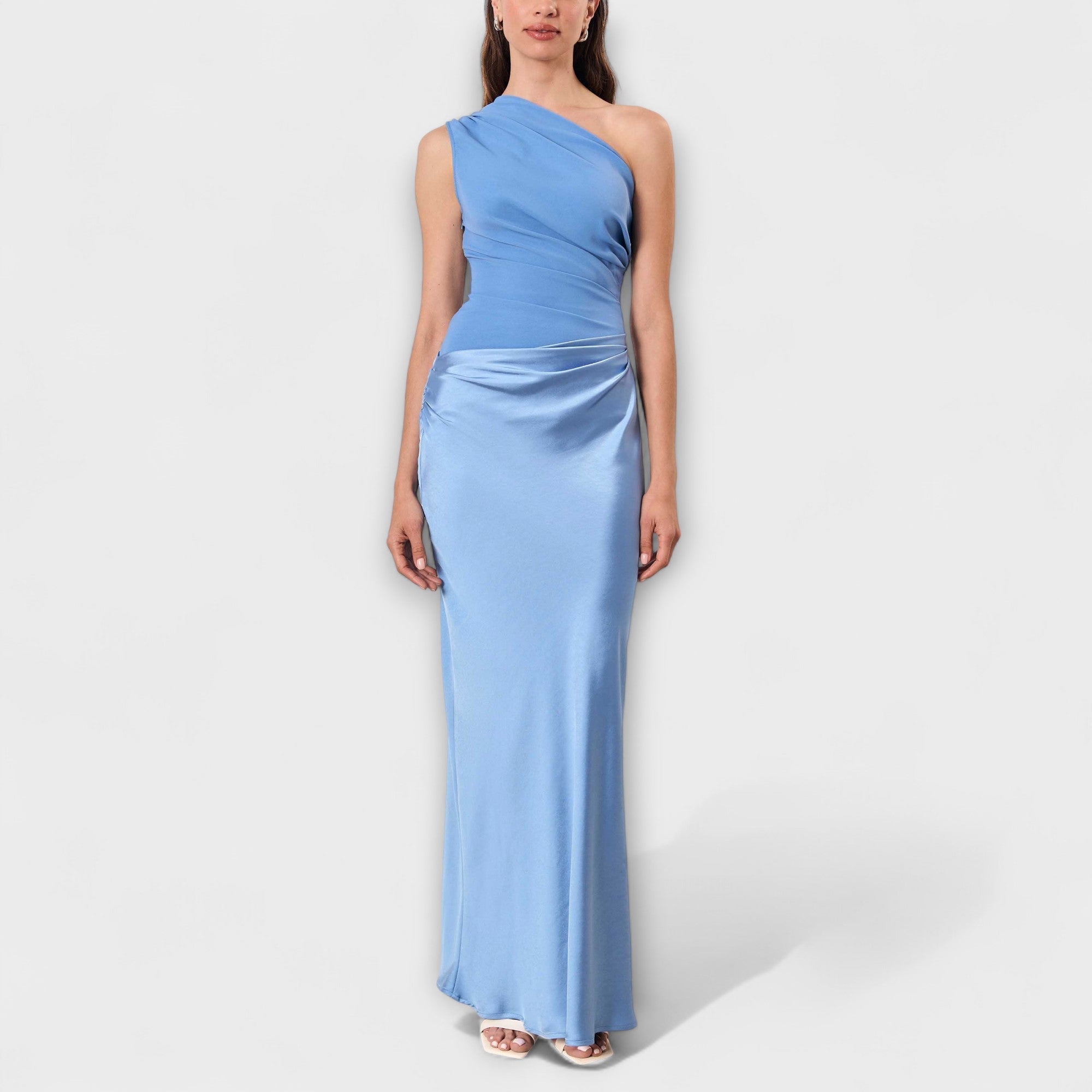 Maison Lumière™ | Robe Maxi Plissée Élégante à Une Épaule