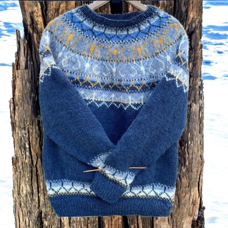 Maison Lumière™ | pull en tricot bleu