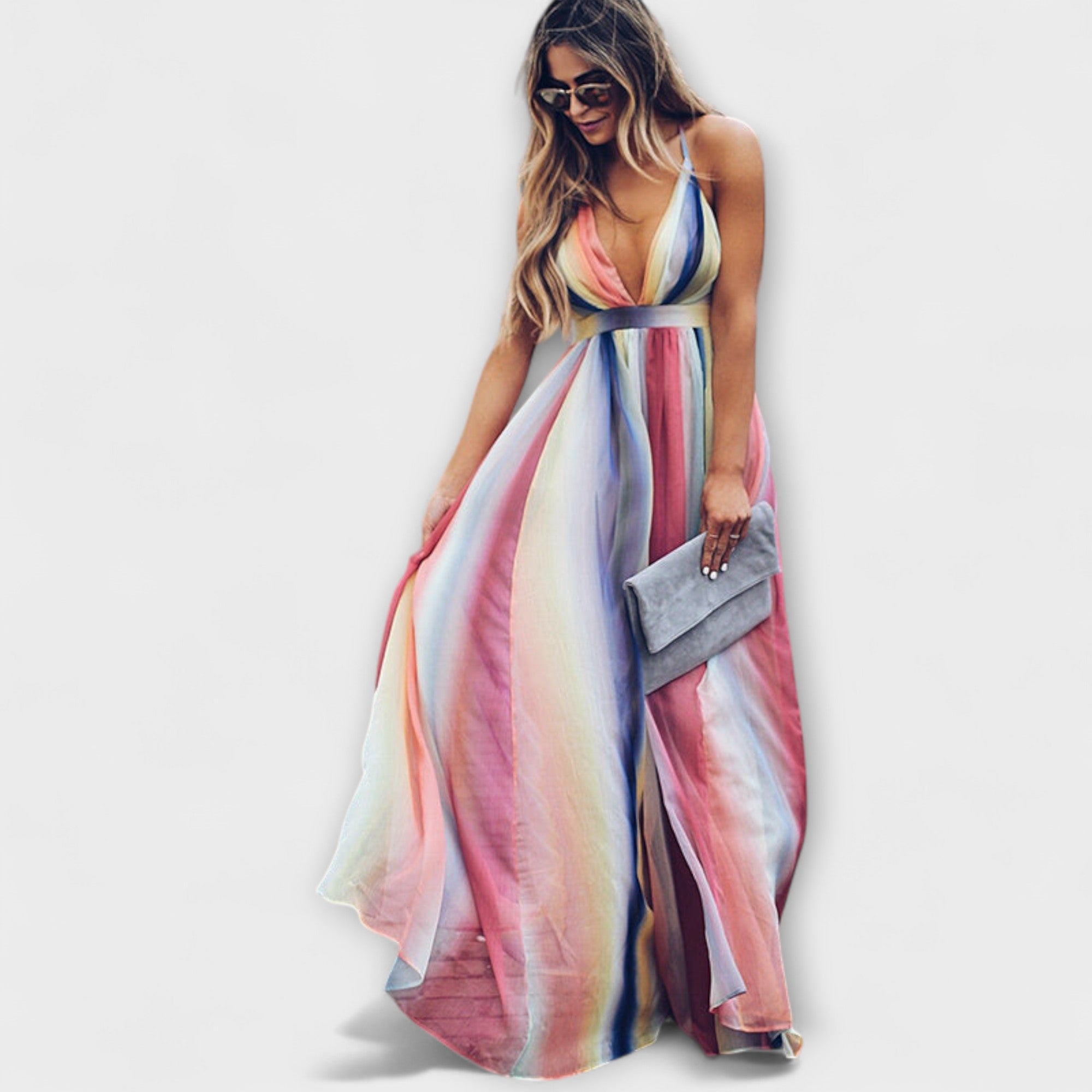Maison Lumière™ | Robe Femme Multicolore Rayée