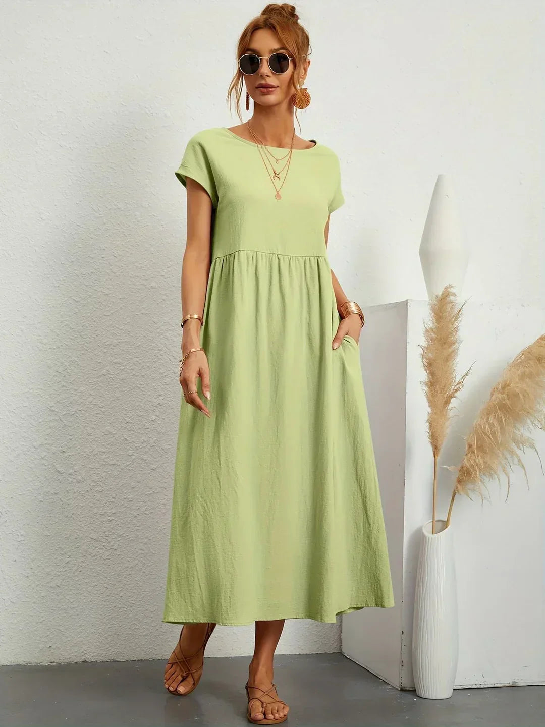 Gabrielle™ — Robe midi fluide élégance intemporelle