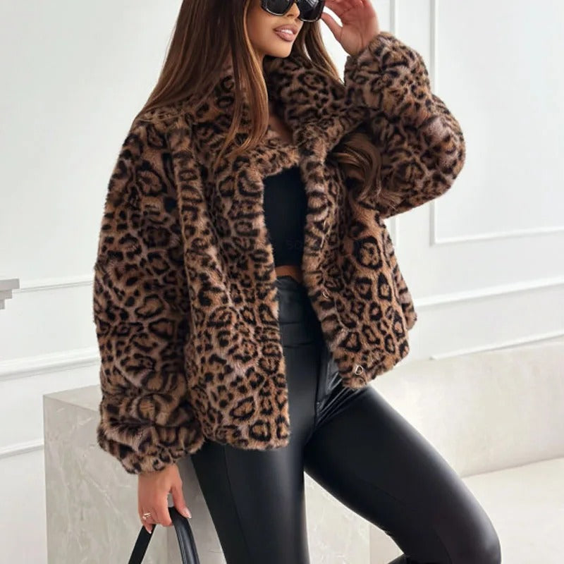 Leona - Manteau léopard de luxe