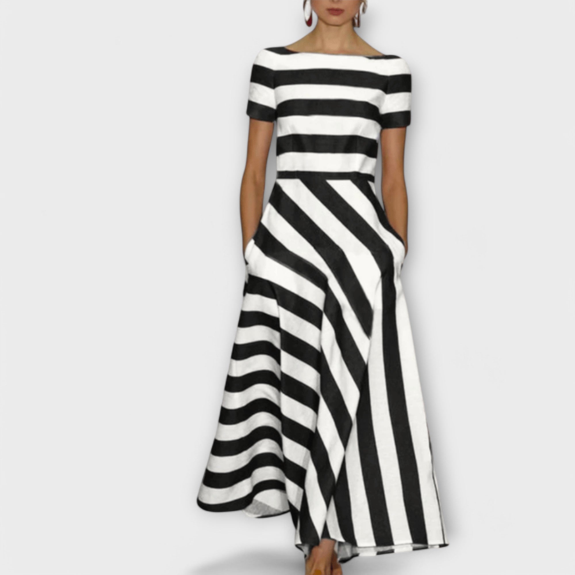 Maison Lumière™ | Robe maxi rayée
