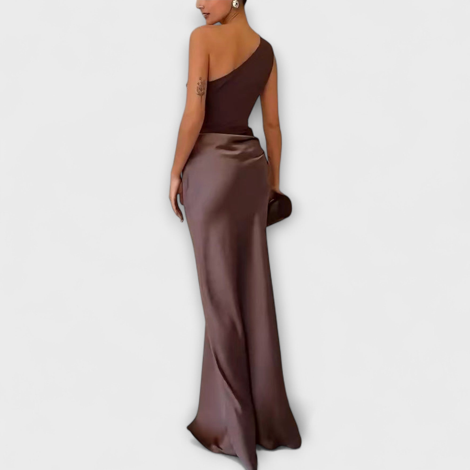 Maison Lumière™ | Robe Maxi Plissée Élégante à Une Épaule