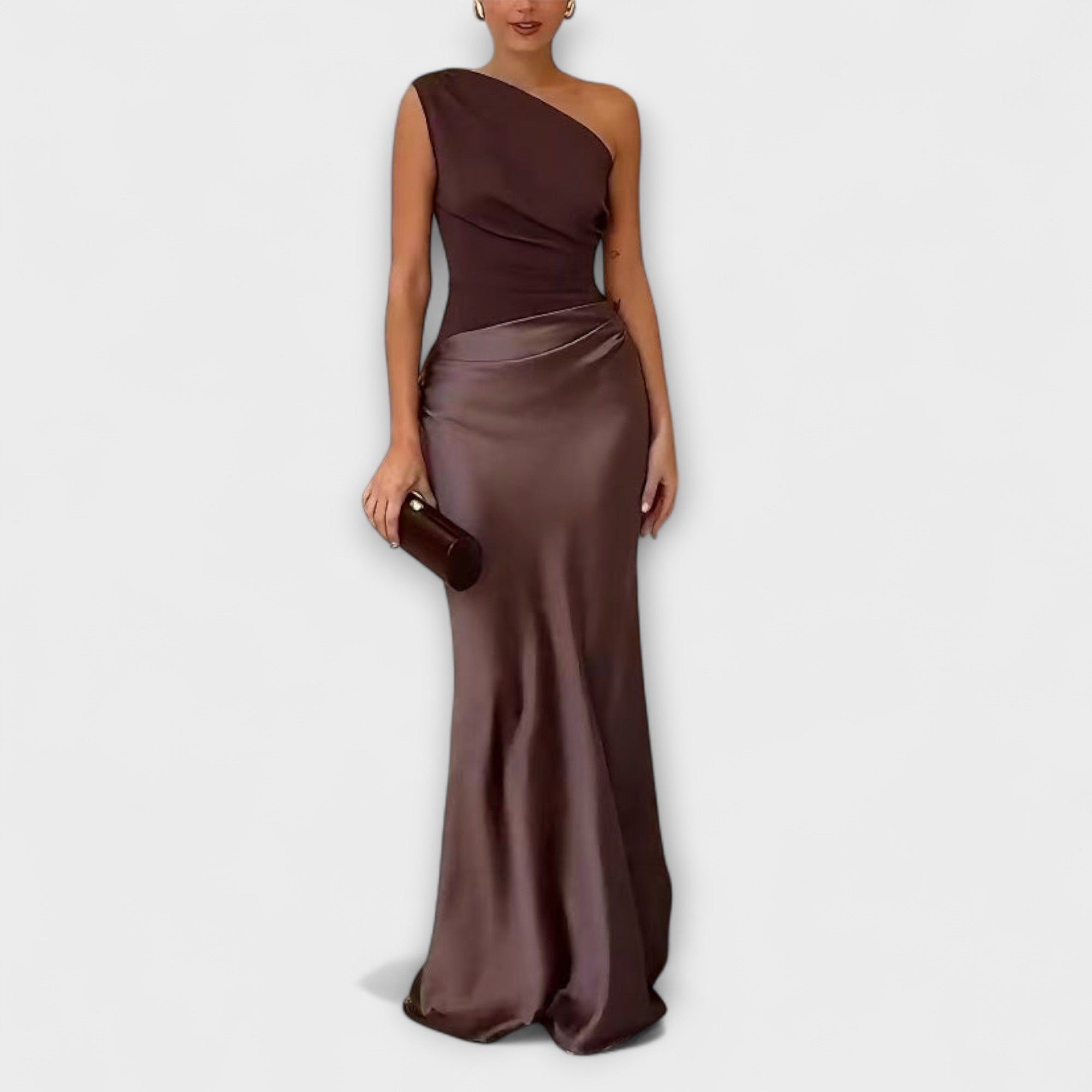Maison Lumière™ | Robe Maxi Plissée Élégante à Une Épaule