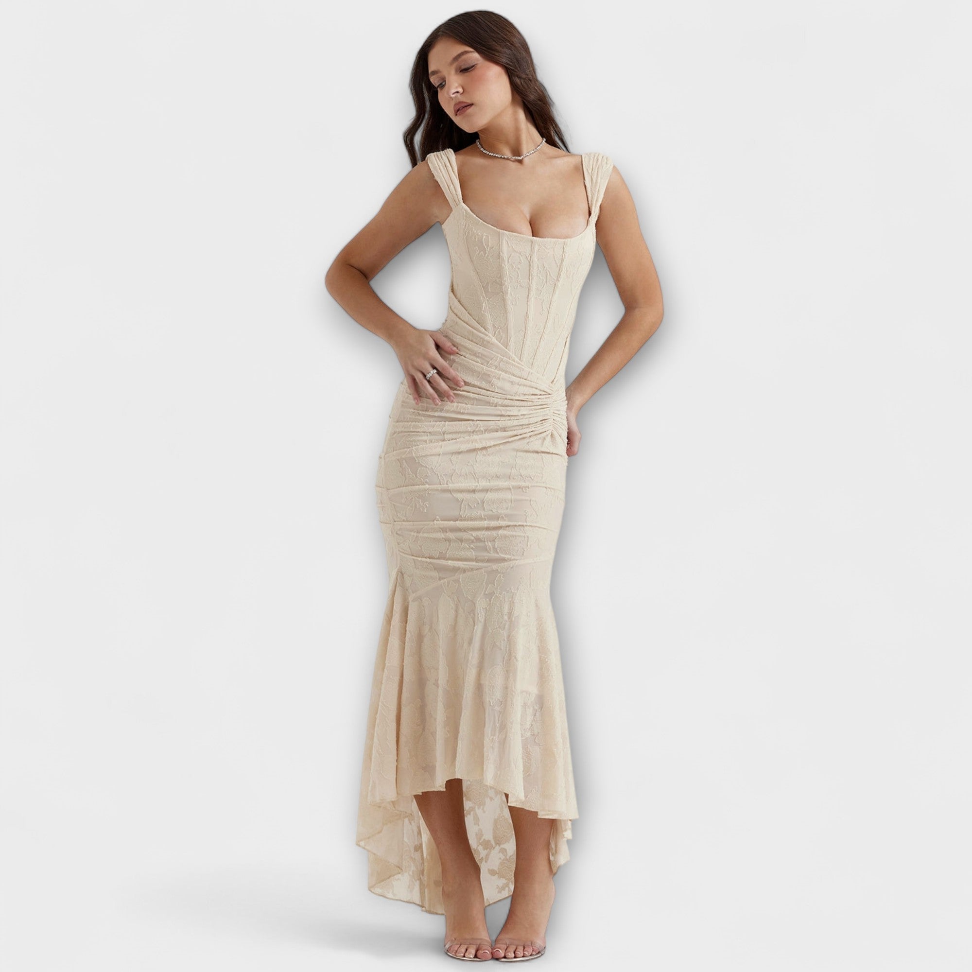 Maison Lumière™ | Robe longue avec corset élégant et raffiné