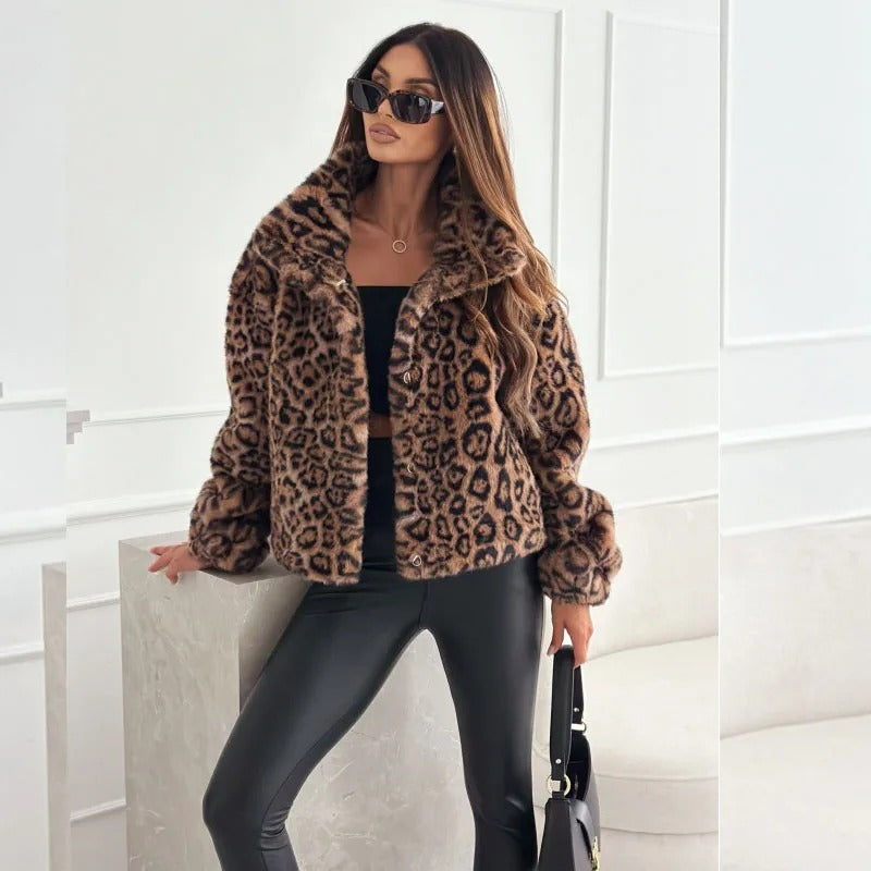 Leona - Manteau léopard de luxe